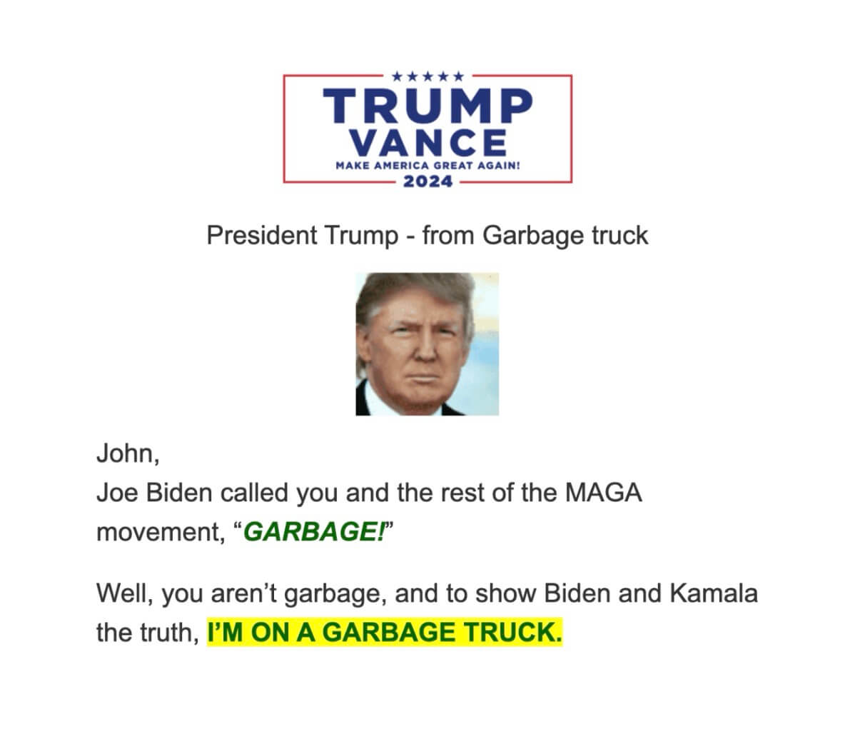 Trump email